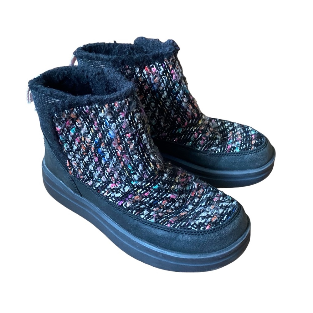 Hey Dude Girls Ankle Boots Black Rainbow 4.5 - Picture 1 of 9